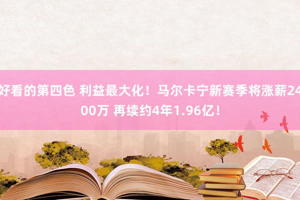 好看的第四色 利益最大化！马尔卡宁新赛季将涨薪2400万 再续约4年1.96亿！