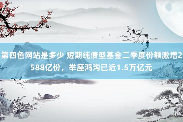 第四色网站是多少 短期纯债型基金二季度份额激增2588亿份，举座鸿沟已近1.5万亿元