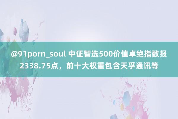 @91porn_soul 中证智选500价值卓绝指数报2338.75点，前十大权重包含天孚通讯等