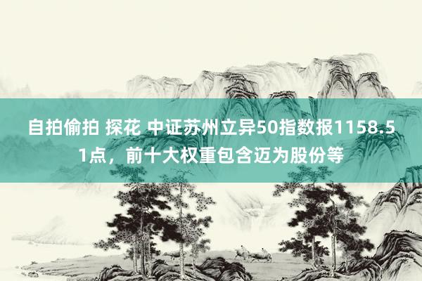 自拍偷拍 探花 中证苏州立异50指数报1158.51点，前十大权重包含迈为股份等