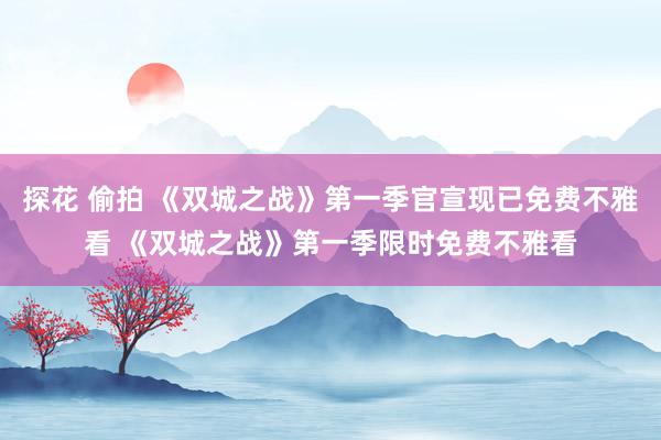 探花 偷拍 《双城之战》第一季官宣现已免费不雅看 《双城之战》第一季限时免费不雅看